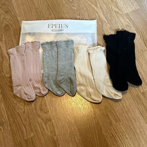 Knee High Ruffle Socks